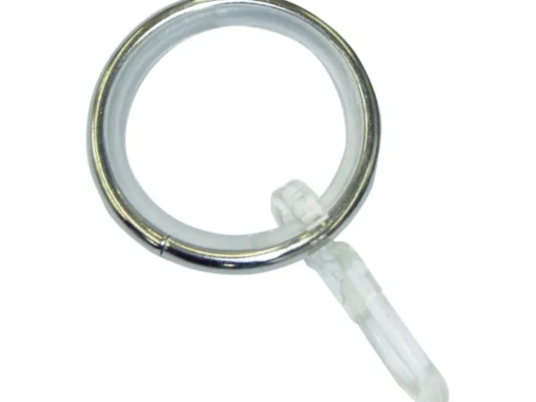 Gardinia Gardinenringe Kreta mit Gleiteinlage Edelstahl-Optik