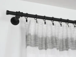 Gardinia Gardinenringe mit Gleiteinlage Industrial Home Ø 25 mm Schwarz 10 Stück