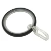 Gardinia Gardinenringe-Set Denver für Ø 25 mm Schwarz Matt 10-teilig