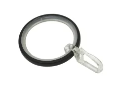 Gardinia Gardinenringe-Set Denver für Ø 25 mm Schwarz Matt 10-teilig