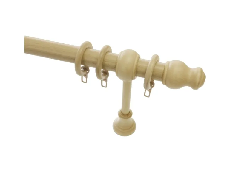 Gardinia Gardinenstangen-Set Lugano Ø 28 mm Natur 250 cm