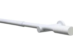 Gardinia Gardinenstangen-Set Kreta Zylinder Ø 16/19 mm 120 cm - 210 cm Weiß