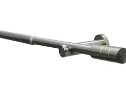 Gardinia Gardinenstangen-Set Kreta Zylinder Ø 16/19mm 190-340 cm Edelstahl-Optik
