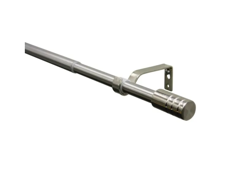 Gardinia Gardinenstangen-Set Zylinder Ø 16/19 mm Edelstahl 120 cm - 210 cm