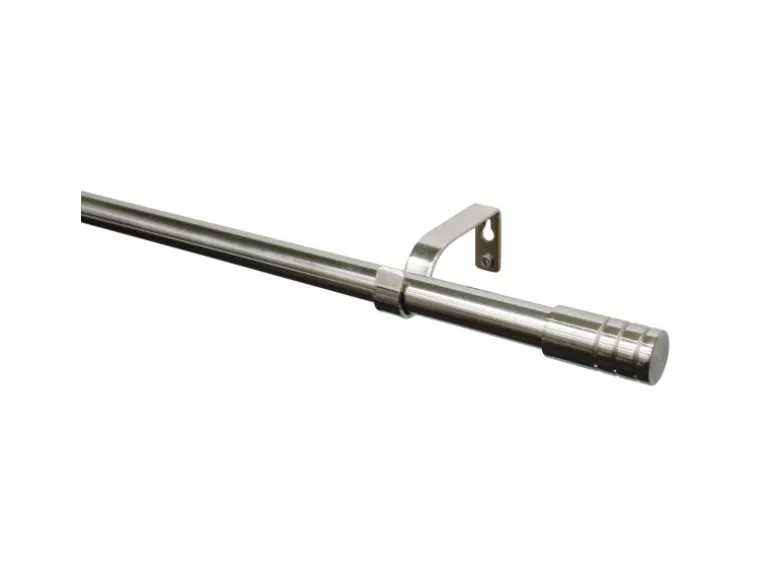 Gardinia Gardinenstangen-Set Zylinder Ø 16/19 mm Edelstahl 120 cm - 210 cm