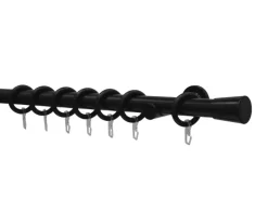 Gardinia Gardinenstangen-Set Korfu Ø 28 mm x 240 cm Schwarz