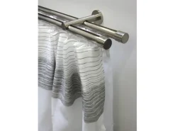 Gardinia Gardinenstangen-Set Isa 2-läufig Innenlauf II Ø 20 mm 220 cm Edelstahl