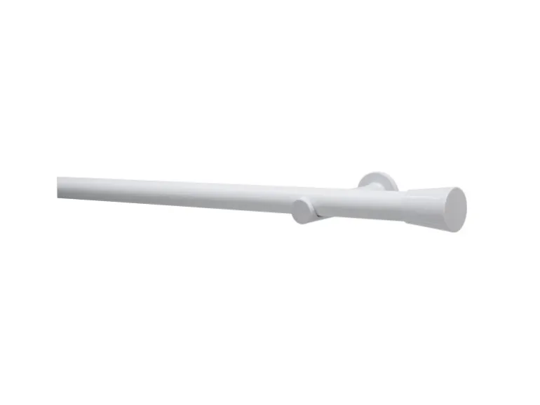 Gardinia Gardinenstangen-Set Korfu Ø 28 mm 1-Lauf 160 cm Weiß