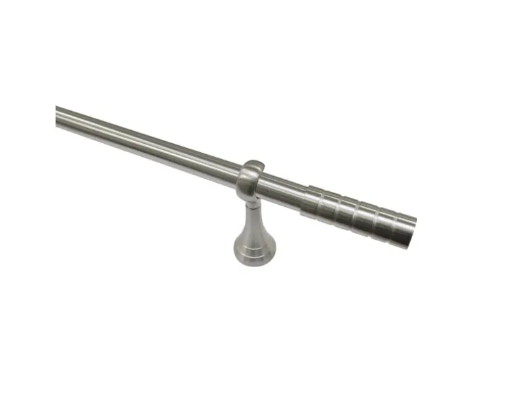 Gardinia Gardinenstangen-Set Belamy Ø 25 mm Edelstahloptik 160 cm
