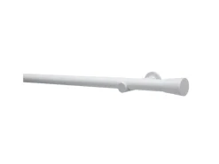 Gardinia Gardinenstangen-Set Korfu Ø 28 mm 1-Lauf 240 cm Weiß