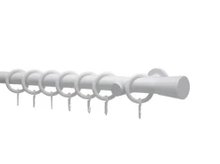 Gardinia Gardinenstangen-Set Korfu Ø 28 mm 1-Lauf 240 cm Weiß