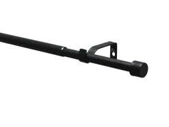 Gardinia Gardinenstangen-Set Kos Ø 16/19 mm Ausziehbar 190-340 cm Schwarz-Matt