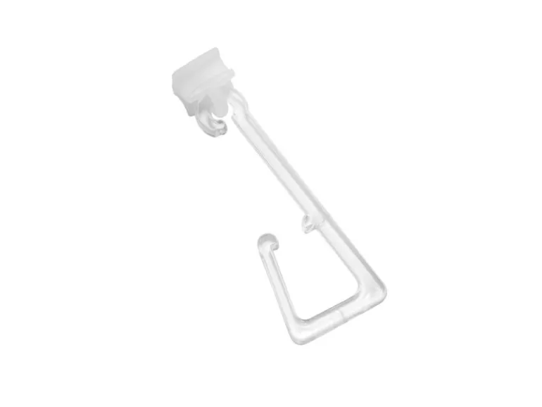 Gardinia Haken für Stoffösen mit X-Gleiter und Rollen Transparent 10-er Pack