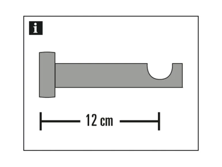 Gardinia Holz-Träger Country für Ø 25 mm offen 12 cm Castell Eiche