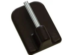Gardinia Klebehaken für Vitragestangen Ø 11 mm Braun 4-er Pack