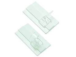 Gardinia Klebehaken Universal für Vitrage- u. Cafehausstangen Weiß 2-er Pack