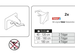 Gardinia Klebeträger Set für Aluminium Jalousien
