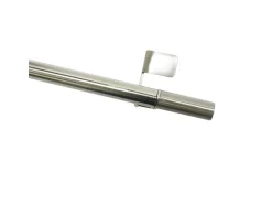 Gardinia Klemmstange Press&Go Zylinder Ø 8/10 mm Edelstahloptik 50 cm - 80 cm