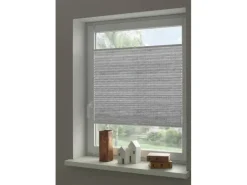 Gardinia Plissee Concept zum Klemmen 100 % Recycling Stoff 80 cm x 210 cm Grau