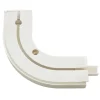 Gardinia Rundbogen 1-läufig GE1 mit Endstücken Weiß 13,5 cm x 13,5 cm 2-er Pack