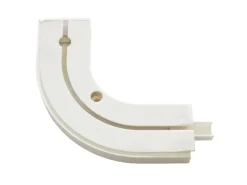 Gardinia Rundbogen 1-läufig GE1 mit Endstücken Weiß 13,5 cm x 13,5 cm 2-er Pack
