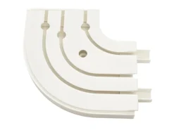 Gardinia Rundbogen 3-läufig GE3 mit Endstücken Weiß 13,5 cm x 13,5 cm 2-er Pack