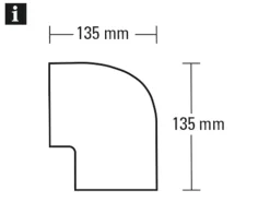 Gardinia Rundbogen P2Ü Weiß 13,5 cm x 13,5 cm 2-er Pack