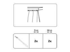 Gardinia Schleuderstab Kunststoff Transparent 75 cm 2-er Pack