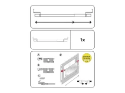 Gardinia Spannvitrage Ø 7/9 mm Weiß 60 cm - 90 cm