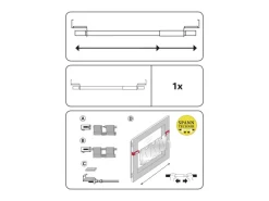 Gardinia Spannvitrage Ø 7/9 mm Weiß 90 cm - 130 cm