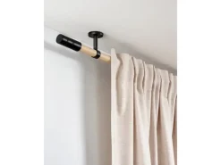 Gardinia Träger Denver geschlossen für Ø 25 mm 7,5 cm Schwarz Matt