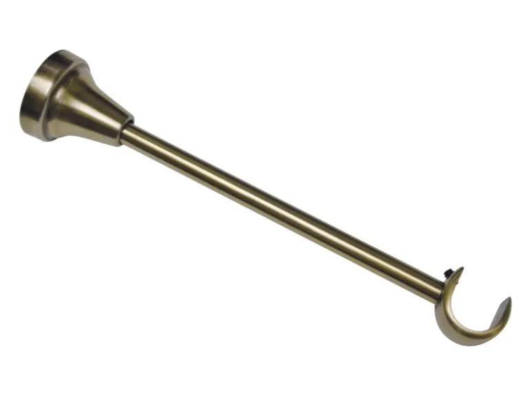 Gardinia Träger Europa für Ø 19 mm offen Messing-Antik 20 cm