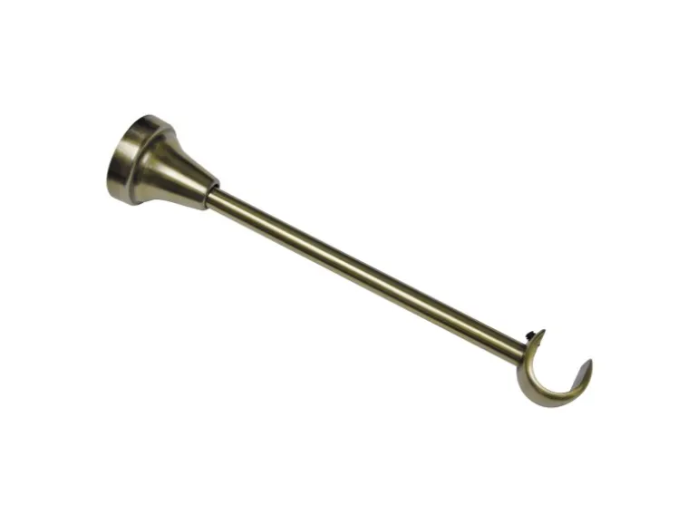 Gardinia Träger Europa für Ø 19 mm offen Messing-Antik 20 cm