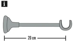 Gardinia Träger Europa offen lang für Ø 19 mm Silber-antik 28 cm