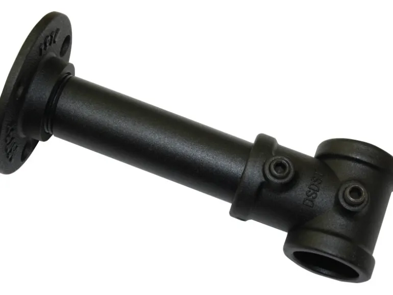 Gardinia Träger Industrial Home für Gardinenstange Ø 25 mm Schwarz 10 cm