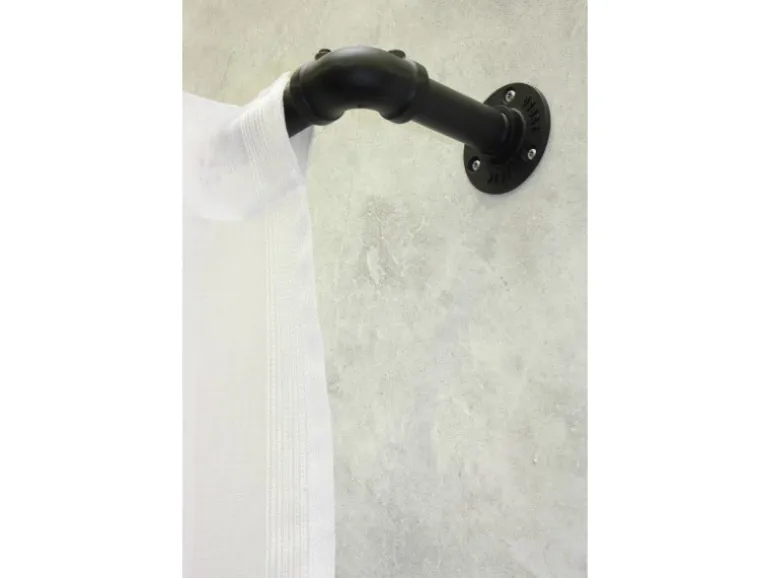 Gardinia Träger Industrial Home für Gardinenstange Ø 25 mm Schwarz 10 cm