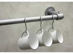 Gardinia Träger Industrial Home für Gardinenstange Ø 25 mm Silber 10 cm