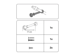 Gardinia Träger Lugano für Ø 28 mm geschlossen Kolonial 17 cm