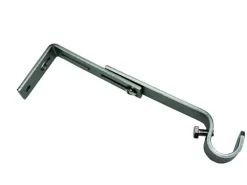 Gardinia Träger Memphis Edelstahl-Optik 10 cm - 14 cm 2-er Pack