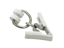 Gardinia T-Rollringe mit Klammer Weiß 20-er Pack