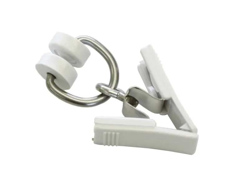 Gardinia T-Rollringe mit Klammer Weiß 20-er Pack