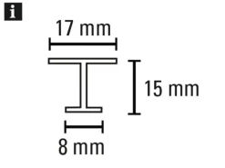 Gardinia T-Schiene Kunststoff Weiß 250 cm