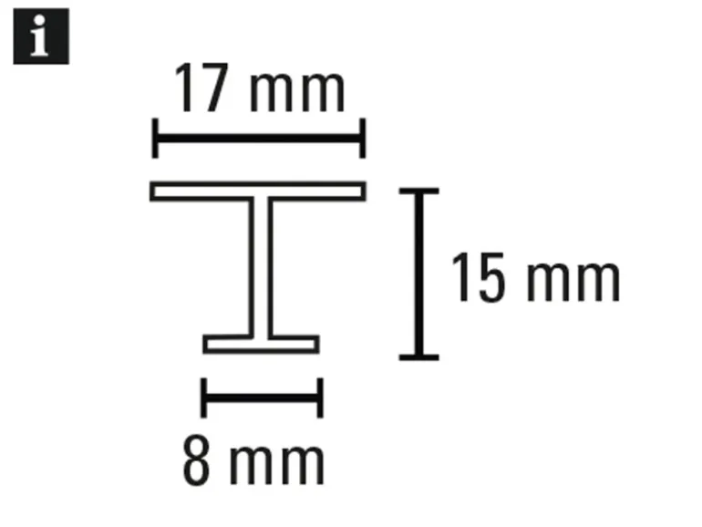 Gardinia T-Schiene Kunststoff Weiß 250 cm