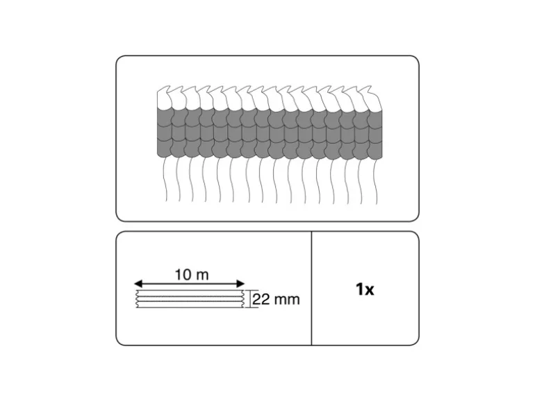 Gardinia Universal-Gardinenband Weiß 10 m