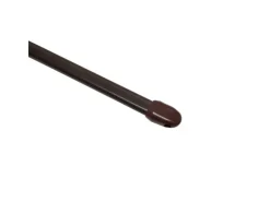 Gardinia Vitragestange flachoval Ø 11 mm Braun 60 cm - 100 cm 2-er Pack