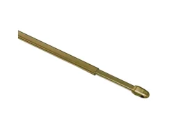 Gardinia Vitragestange flachoval Ø 11 mm Messing 100 cm - 160 cm 2-er Pack