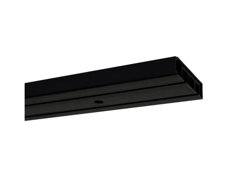 Gardinia Vorhangschienen-Set 2-Lauf Schwarz 150 cm