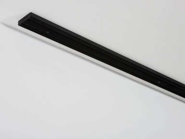 Gardinia Vorhangschienen-Set 2-Lauf Schwarz 150 cm