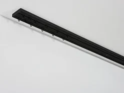 Gardinia Vorhangschienen-Set 2-Lauf Schwarz 150 cm