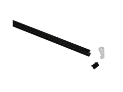 Gardinia Vorhangschienen-Set Lucy 1-läufig Schwarz-Matt 230 cm